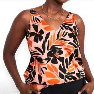 XL Floral Tropical Summery Dressy Tank